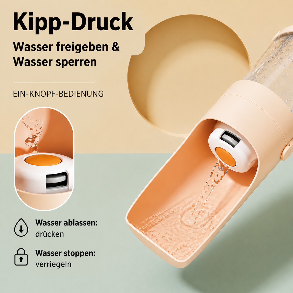 2 in 1 tragbare Trinkflasche