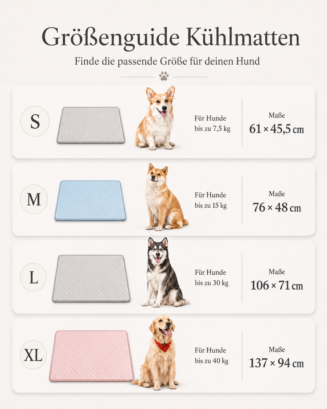 Selbstkühlende Hundematte