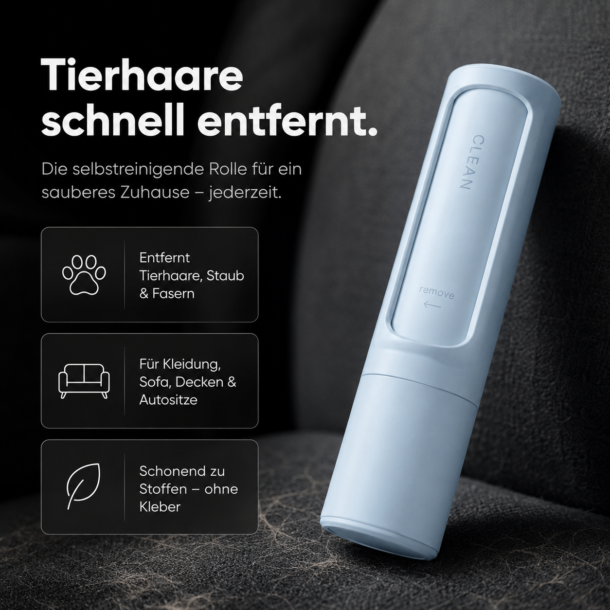 Selbstreinigender Tierfellentferner