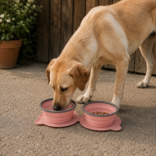 2-Hunde Reisenapf-Set
